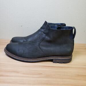 Prima Moda Men's Size 43 Black Leather Chelsea Boots Classic Pull On Fall Staple